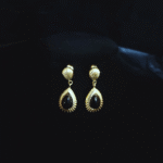 Dark Elegant stainless steel gold-plated dangle earring