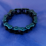 Blue Stainless Steel Bicycle Chain Bracelet